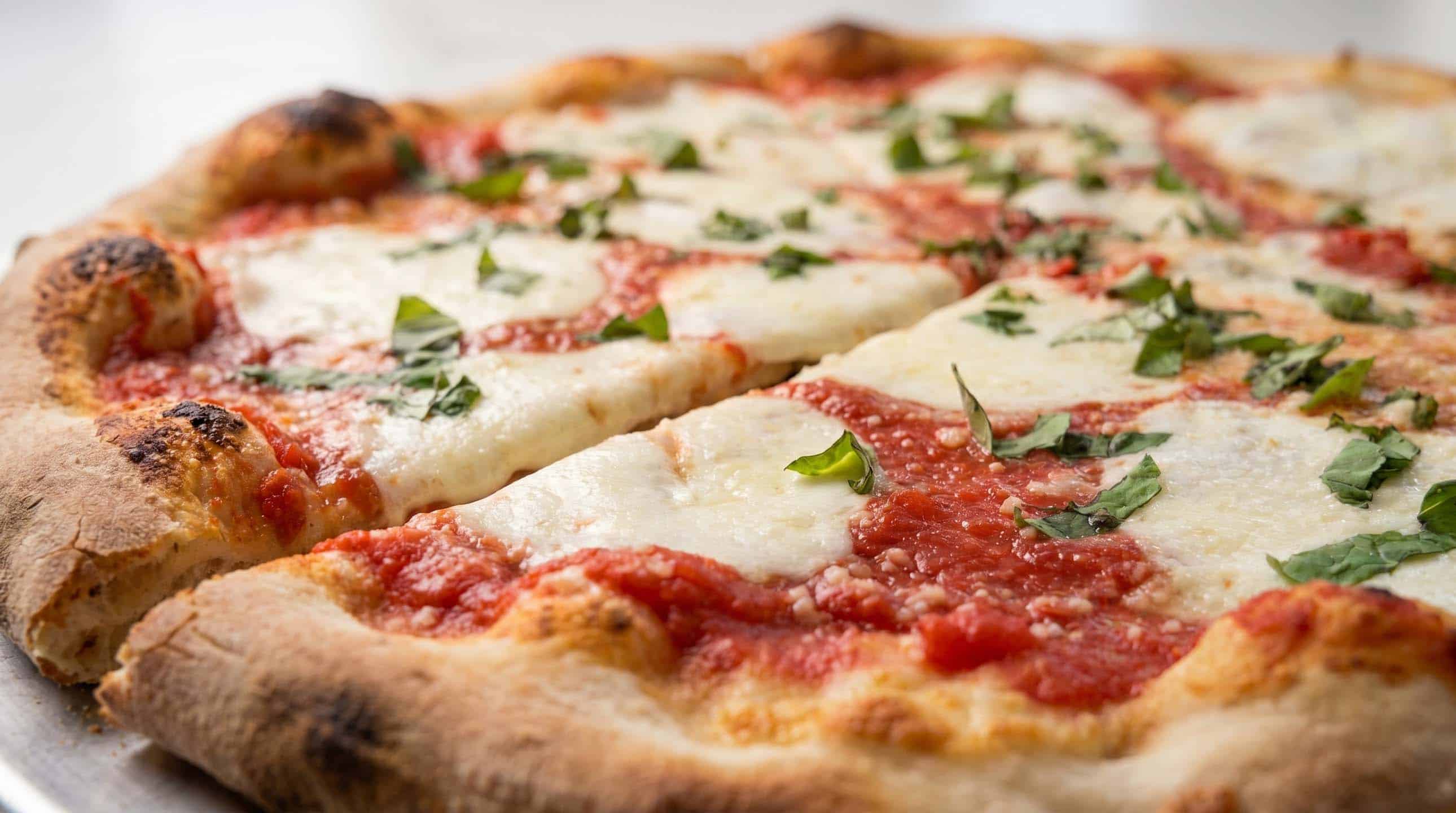 Margherita pizza ready for delivery to Belford, NJ